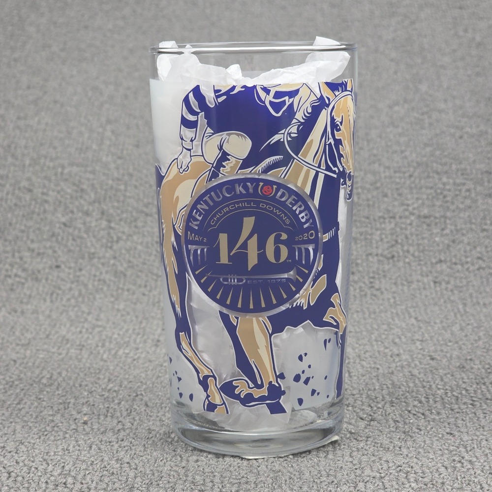 146th Kentucky Derby Glass Churchill Downs 2020 Blue Horse Racing